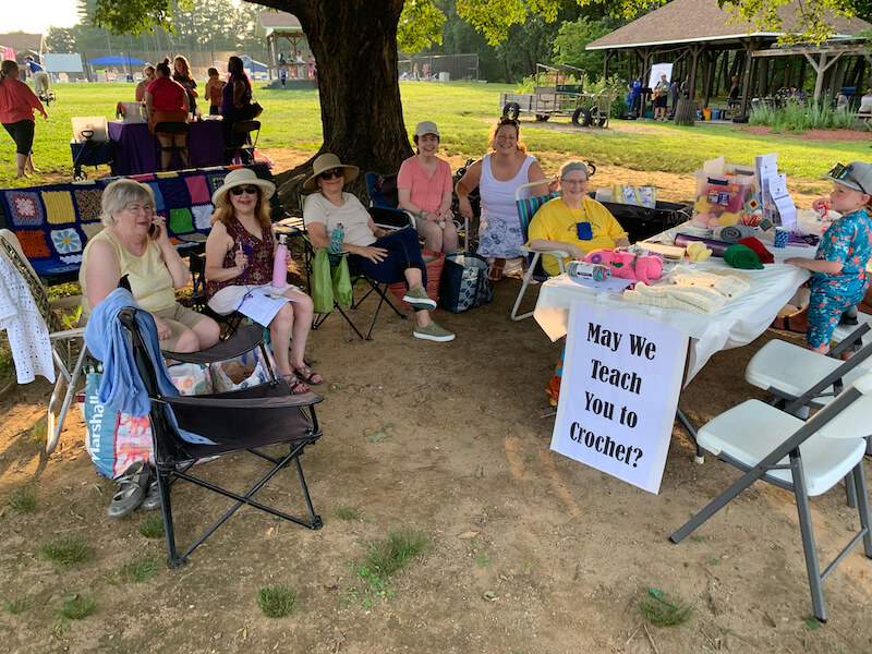 Picture of the ladies who teach crochet lessons.